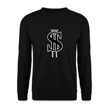 Vaccin=dollars - Sweat-shirt Unisexe - noir - Devant - Alina (178cm) & Michal (187cm)