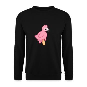 Flamingo Popsicle - Unisex Sweatshirt - black - Front - Alina (178cm) & Michal (187cm)