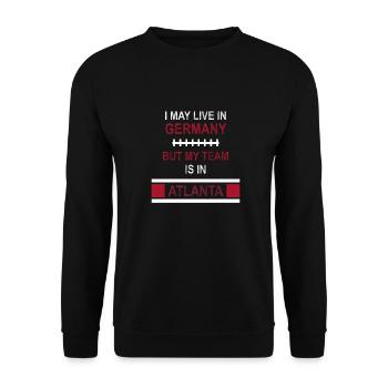 Mon équipe est à Atlanta | Conception du ventilateur des Falcons - Sweat-shirt Unisexe - noir - Devant - Alina (178cm) & Michal (187cm)
