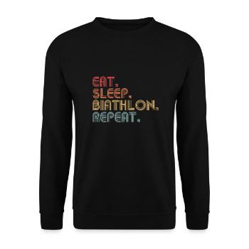 Biathlon winter sports - Unisex Sweatshirt - black - Front - Alina (178cm) & Michal (187cm)