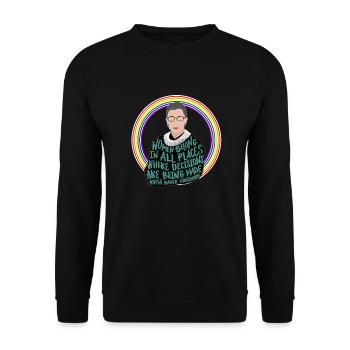 Politics USA democrats - Unisex Sweatshirt - black - Front - Alina (178cm) & Michal (187cm)