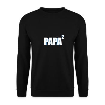 papa 2 :Le design pour les papas de 2 enfants 3D - Sweat-shirt Unisexe - noir - Devant - Alina (178cm) & Michal (187cm)