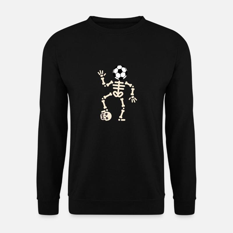 Skelett Fußball - Unisex Pullover - Schwarz