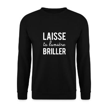 Laisse ta lumière briller - Sweat-shirt Unisexe - noir - Devant - Alina (178cm) & Michal (187cm)