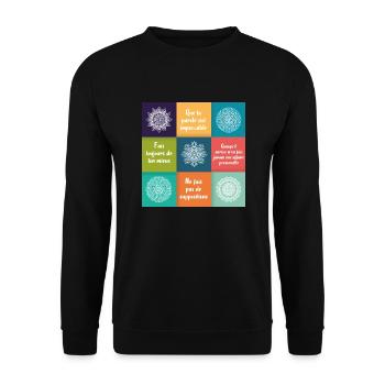 ACCORDS TOLTEQUES - Sweat-shirt Unisexe - noir - Devant - Alina (178cm) & Michal (187cm)
