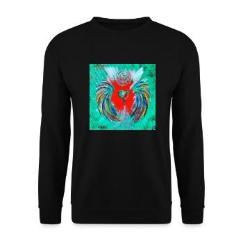 Herzengel der inspirierenden Umgebung - Unisex Pullover - Schwarz - Vorne - Alina (178cm) & Michal (187cm)