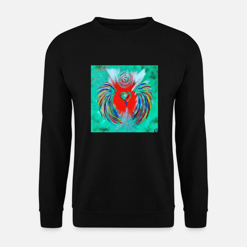 Herzengel der inspirierenden Umgebung - Unisex Pullover - Schwarz