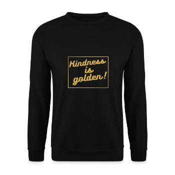 La gentillesse est d'or - Sweat-shirt Unisexe - noir - Devant - Alina (178cm) & Michal (187cm)
