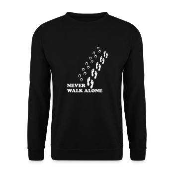 Ne marchez jamais seul cheval cheval cadeau drôle - Sweat-shirt Unisexe - noir - Devant - Alina (178cm) & Michal (187cm)