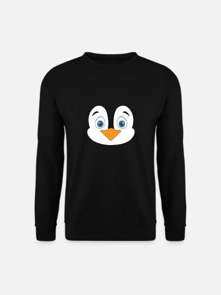 Cute Penguin Face - Unisex Sweatshirt - black