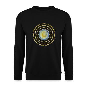 Moon Vincent van Gogh Starry Night Starry Night - Unisex Sweatshirt - black - Front - Alina (178cm) & Michal (187cm)