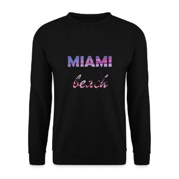 miami beach - Unisex Sweatshirt - black - Front - Alina (178cm) & Michal (187cm)