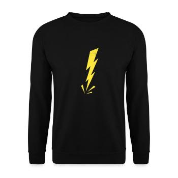 Lightning Thunder Lightning Angry Warning Gift Idée - Sweat-shirt Unisexe - noir - Devant - Alina (178cm) & Michal (187cm)