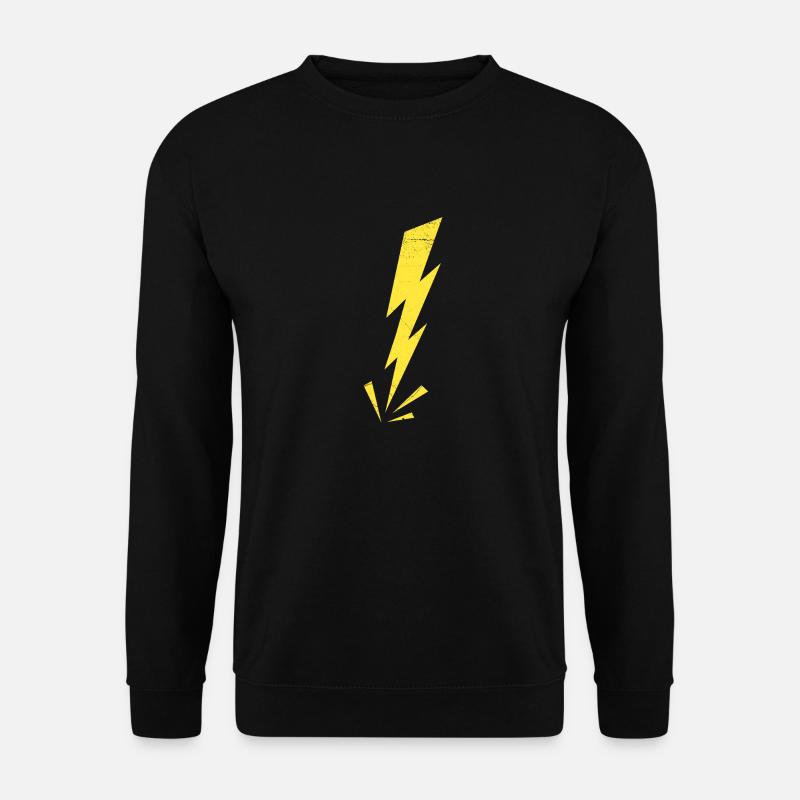 Lightning Thunder Lightning Angry Warning Gift Idée - Sweat-shirt Unisexe - noir