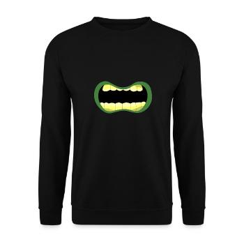 Zombie mouth - Unisex Sweatshirt - black - Front - Alina (178cm) & Michal (187cm)