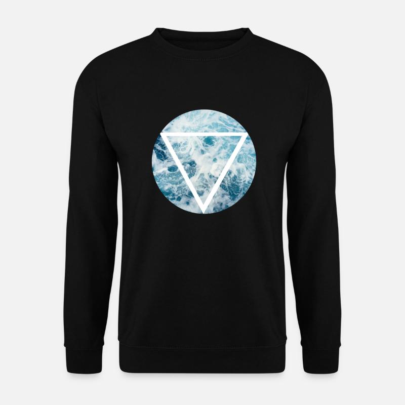 Water triangle - Unisex Pullover - Schwarz