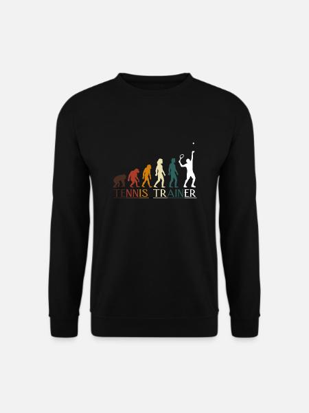 T-shirt cadeau pour entraîneur de tennis évolution - Sweat-shirt Unisexe - noir
