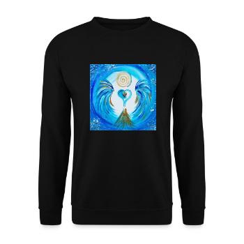 Heart Angel Atlantis - Unisex Sweatshirt - black - Front - Alina (178cm) & Michal (187cm)
