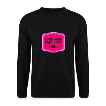 LE MEILLEUR PARTI CHIER ! - Sweat-shirt Unisexe - noir - Devant - Alina (178cm) & Michal (187cm)