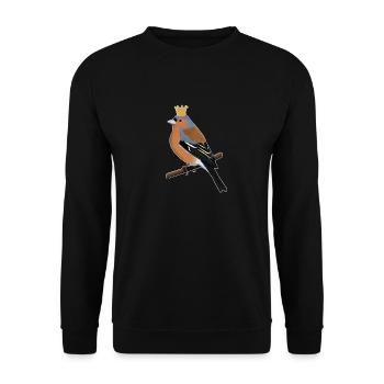 Buchfink Krone Singvogel Süßer Vogel Gartenvogel - Unisex Pullover - Schwarz - Vorne - Alina (178cm) & Michal (187cm)