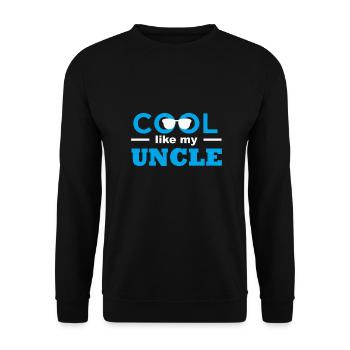 Cool Like My Uncle Baby Zwillinge Partnerlook Gift - Unisex Pullover - Schwarz - Vorne - Alina (178cm) & Michal (187cm)