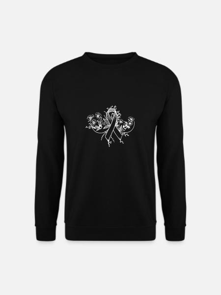Ruban rose avec fleur - Sweat-shirt Unisexe - noir