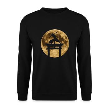Ninja Moonlight Ninja Lover Gift Idea - Unisex Sweatshirt - black - Front - Alina (178cm) & Michal (187cm)