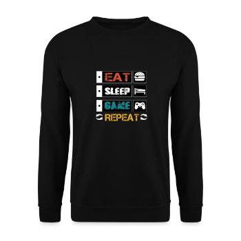 Gamer - Unisex Sweatshirt - black - Front - Alina (178cm) & Michal (187cm)