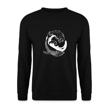 Wal - Unisex Pullover - Schwarz - Vorne - Alina (178cm) & Michal (187cm)