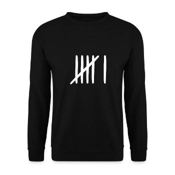 6 birthday tally sheet 6 years old - Unisex Sweatshirt - black - Front - Alina (178cm) & Michal (187cm)