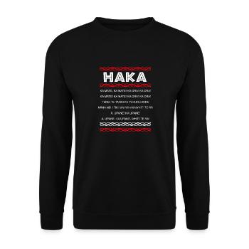 Maori Haka Dance KaMate Tribal Tattoo Gift Idea - Unisex Sweatshirt - black - Front - Alina (178cm) & Michal (187cm)