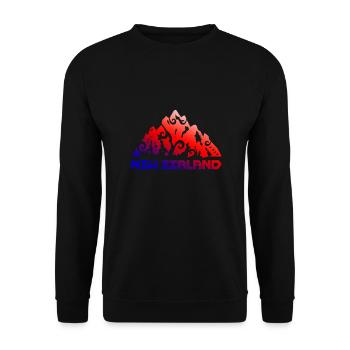 Maori New Zealand Mountain Tribal Tattoo Gift - Unisex Sweatshirt - black - Front - Alina (178cm) & Michal (187cm)