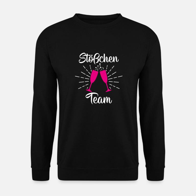Stößchen Team JGA Geschenk Mann Hochzeit Frau - Unisex Pullover - Schwarz