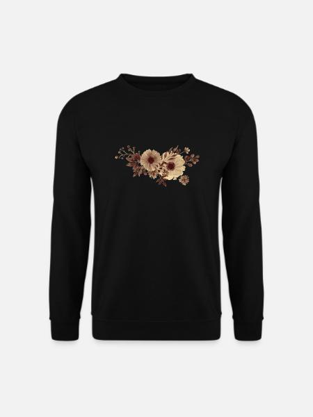 Fleurs d’or - Sweat-shirt Unisexe - noir