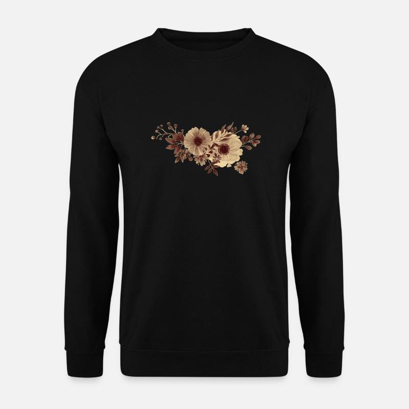 Goldene Blumen - Unisex Pullover - Schwarz