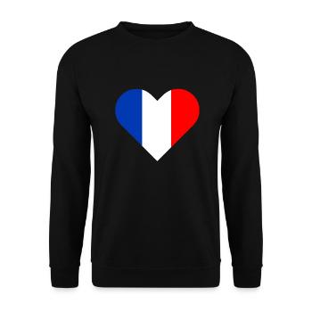 French flag france country blue white red - Unisex Sweatshirt - black - Front - Alina (178cm) & Michal (187cm)