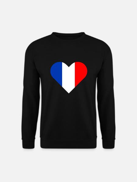 Français drapeau France pays bleu blanc rouge - Sweat-shirt Unisexe - noir