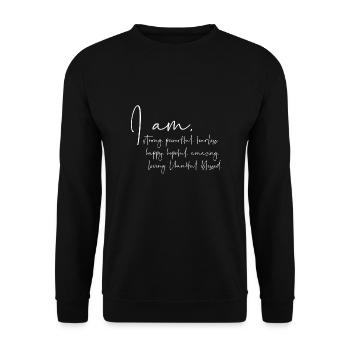 I am... - Unisex Sweatshirt - black - Front - Alina (178cm) & Michal (187cm)