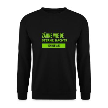 Zahnersatz - Unisex Pullover - Schwarz - Vorne - Alina (178cm) & Michal (187cm)