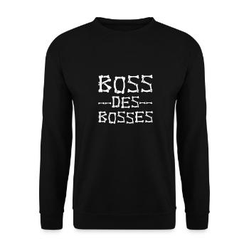 BOSS DES BOSSES ! - Sweat-shirt Unisexe - noir - Devant - Alina (178cm) & Michal (187cm)