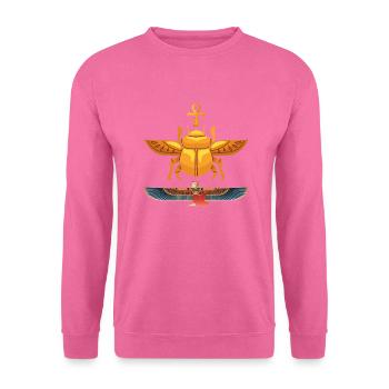 Ankh de Vie Egypte Scarabée sacré Or - Sweat-shirt Unisexe - rose - Devant