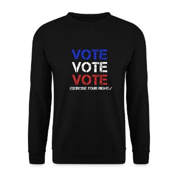 Vote Vote Vote - Unisex Sweatshirt - black - Front - Alina (178cm) & Michal (187cm)