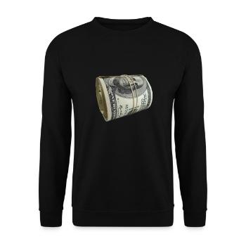 Money maker money - Unisex Sweatshirt - black - Front - Alina (178cm) & Michal (187cm)
