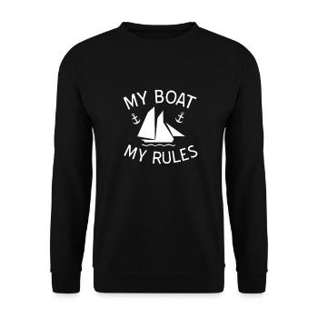 Boot - Unisex Pullover - Schwarz - Vorne - Alina (178cm) & Michal (187cm)
