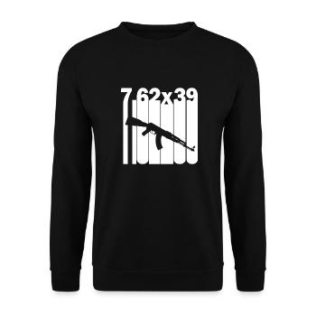 Cartridge AK-47 Weapon Assault Rifle Gift - Unisex Sweatshirt - black - Front - Alina (178cm) & Michal (187cm)