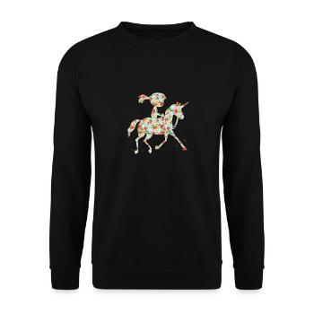 Ponypilot - Unisex Pullover - Schwarz - Vorne - Alina (178cm) & Michal (187cm)
