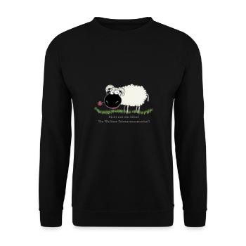 Schwarznasenschaf - Unisex Pullover - Schwarz - Vorne - Alina (178cm) & Michal (187cm)