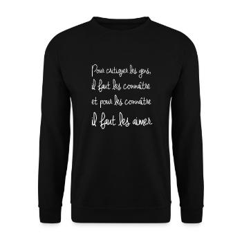 Citation - Sweat-shirt Unisexe - noir - Devant - Alina (178cm) & Michal (187cm)