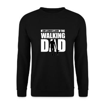 The Walking Dad - Father & Son Shirt - Unisex Sweatshirt - black - Front - Alina (178cm) & Michal (187cm)