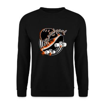 skateboard - Unisex Sweatshirt - black - Front - Alina (178cm) & Michal (187cm)